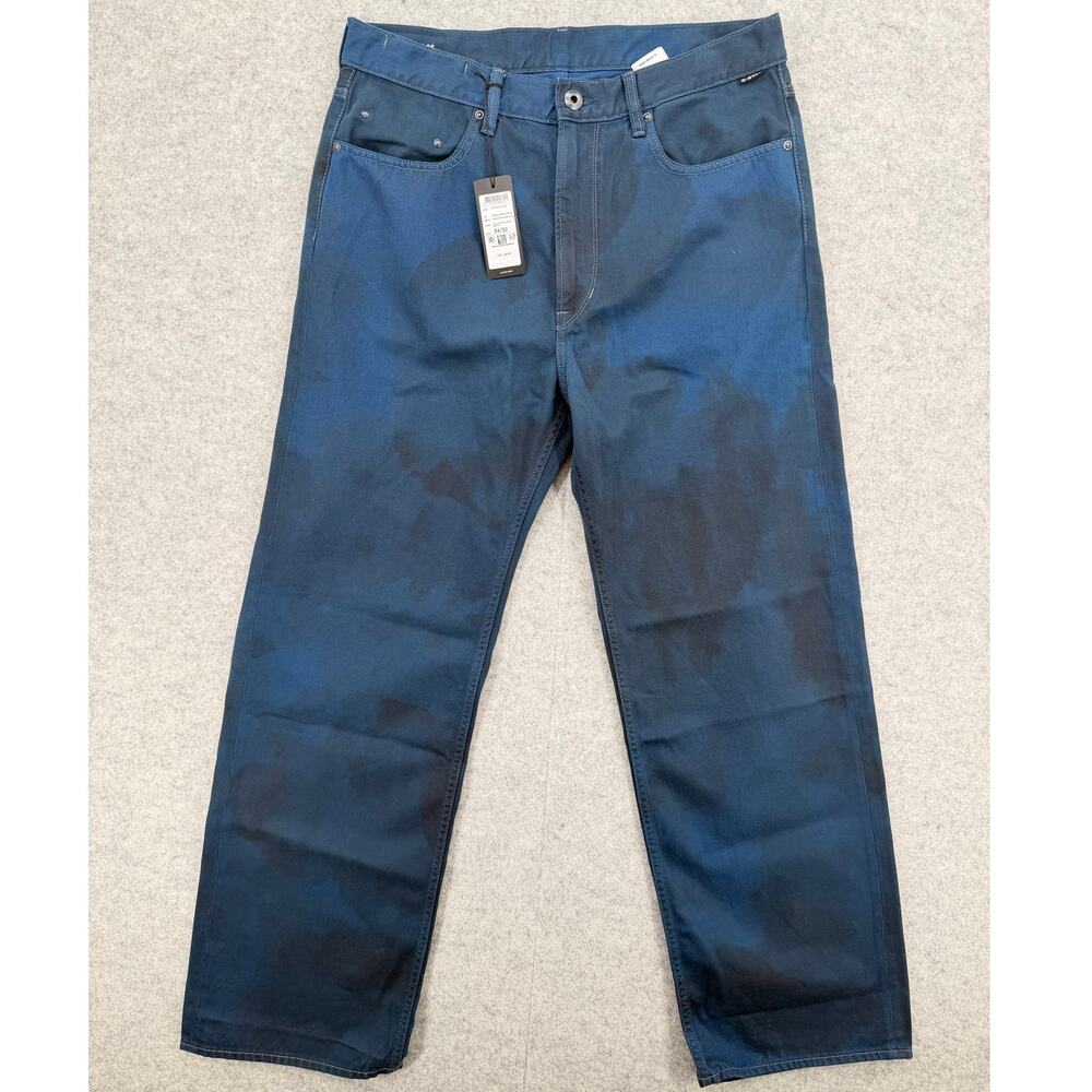 NWT G-Star Raw Type 96 Loose Sea Blue Vintage Wash Jeans Denim Size 34/32